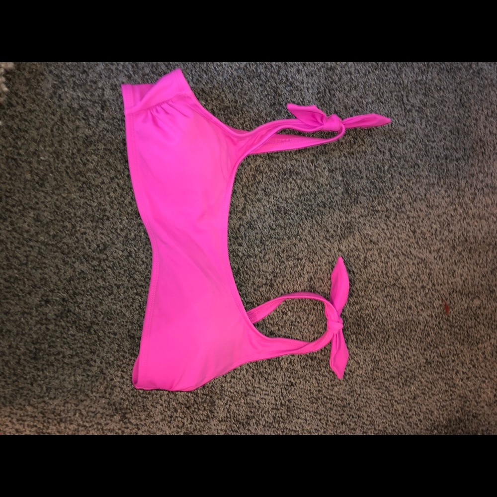 Neon pink bikini top